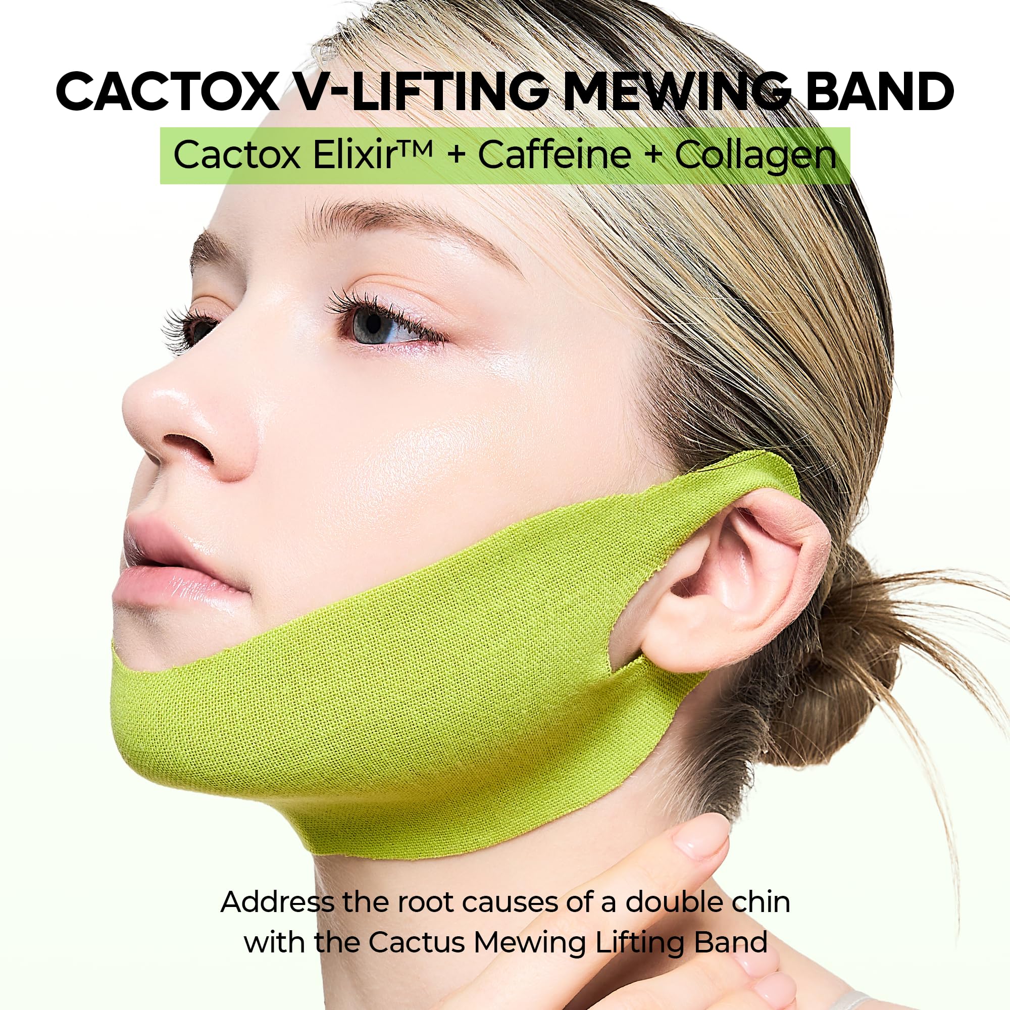 Dr.Melaxin Cactox V-Lifting Mewing Band jawline contour with lifting effect.