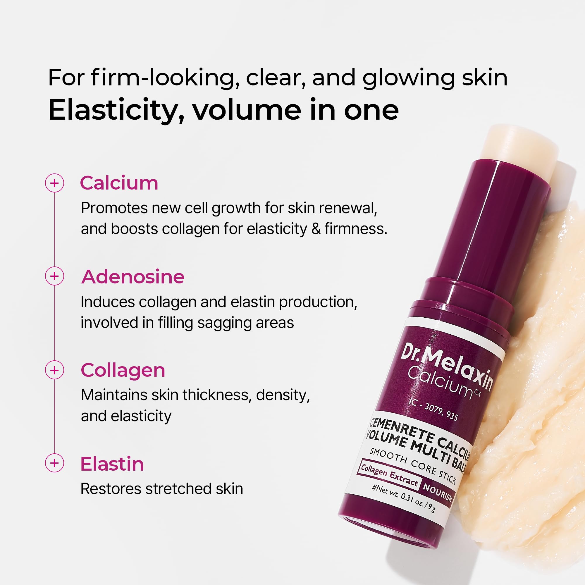 Facial application of Dr.Melaxin Calcium Multi Balm for even texture