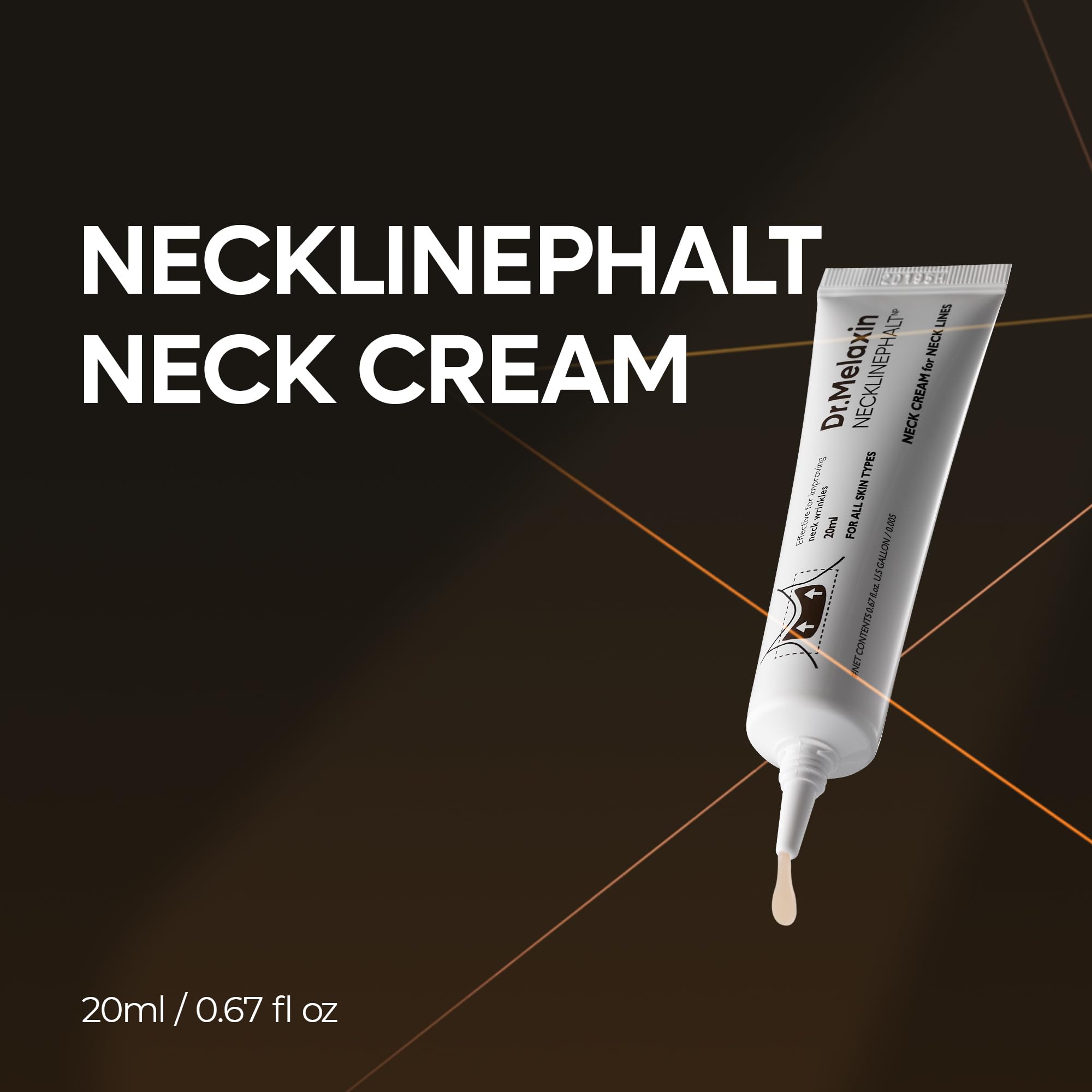 Dr. Melaxin Necklinephalt bottle back showing usage directions.