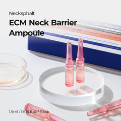 Close-up of the gel texture in Dr.Melaxin Necksphalt ampoule for neck care