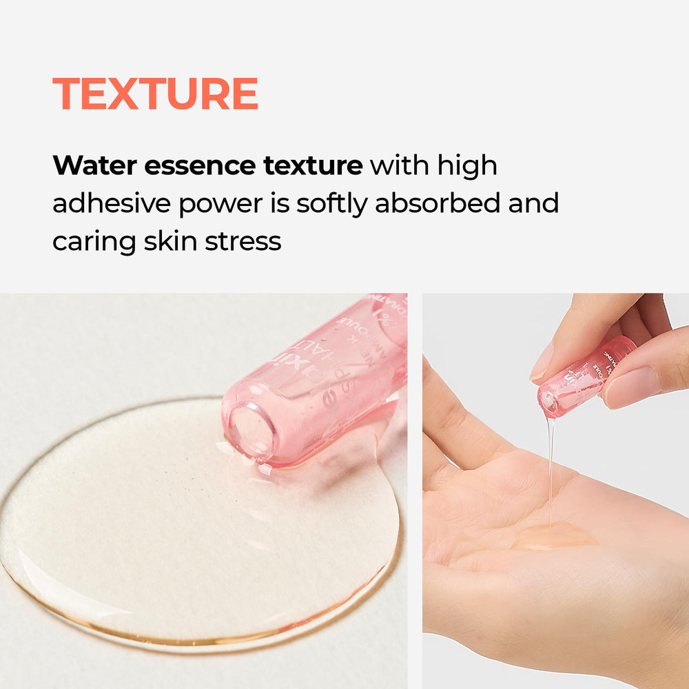 Swatch on skin hints at smoother, more even tone with Dr.Melaxin Necksphalt