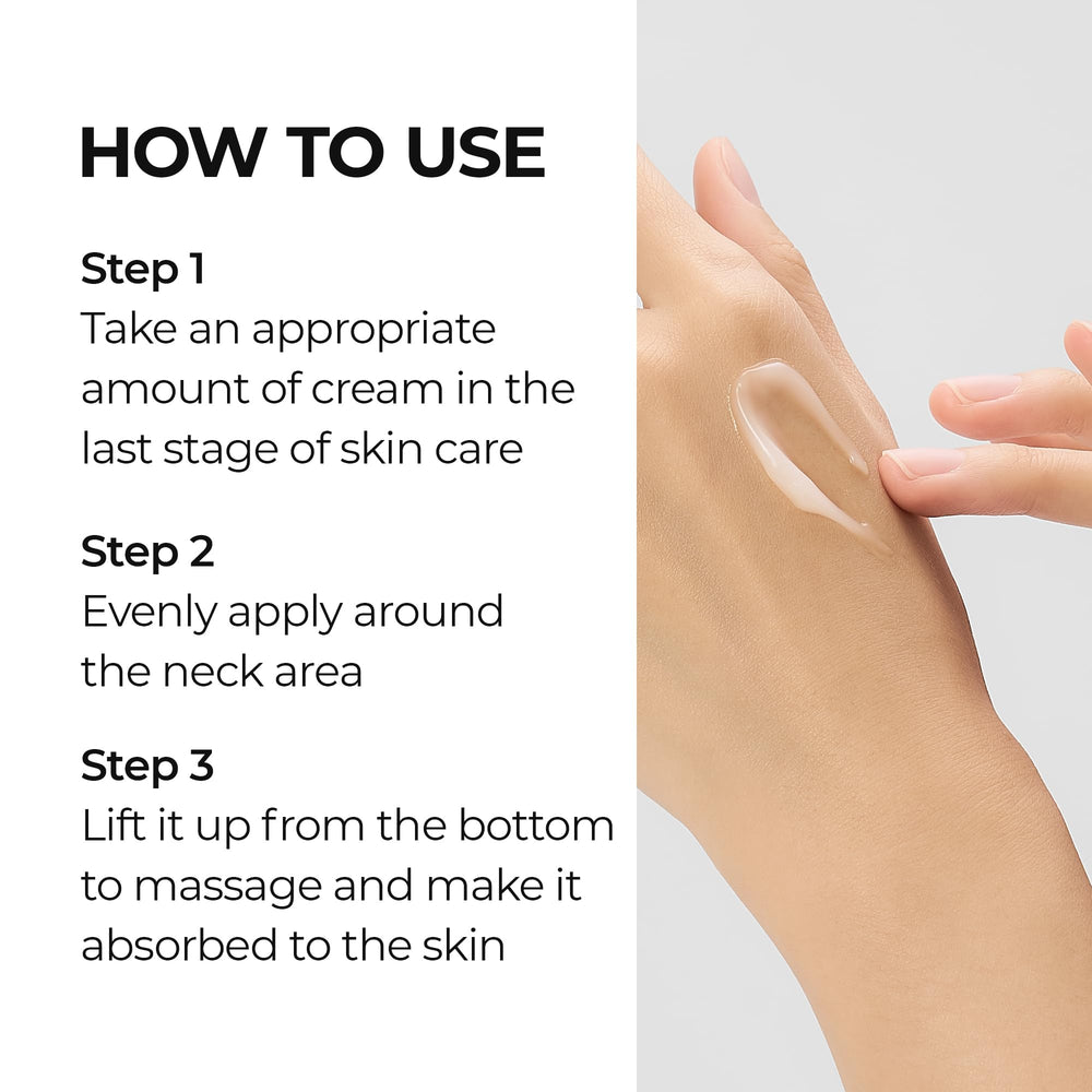 Flat lay of Dr.Melaxin Necksphalt ECM Barrier Cream with skincare staples