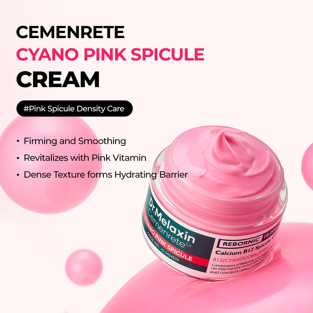 Dr.Melaxin pink vitamin B12 ingredient image – supports gentle renewal around the eyes.