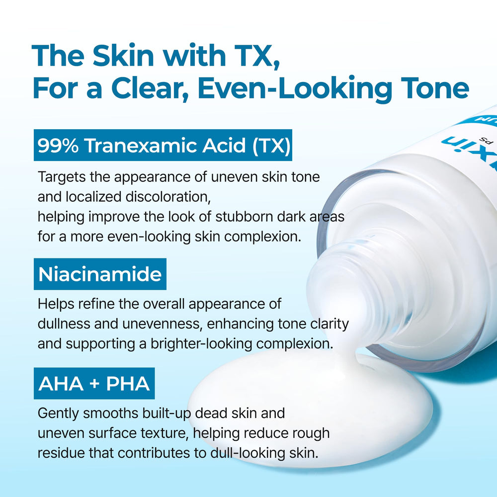 Dr.Melaxin TX Peel Shot tranexamic-acid visual hints at brightening benefits.