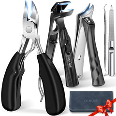 DRMODE 5-in-1 toenail clipper set enables precise at-home trimming for thick nails.