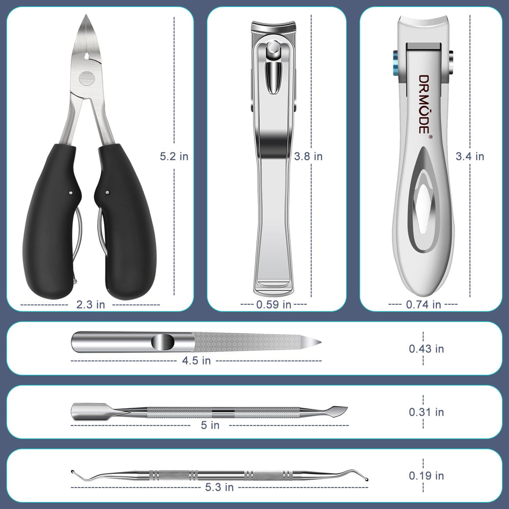 DRMODE 6-in-1 set in sturdy leather case for travel convenience