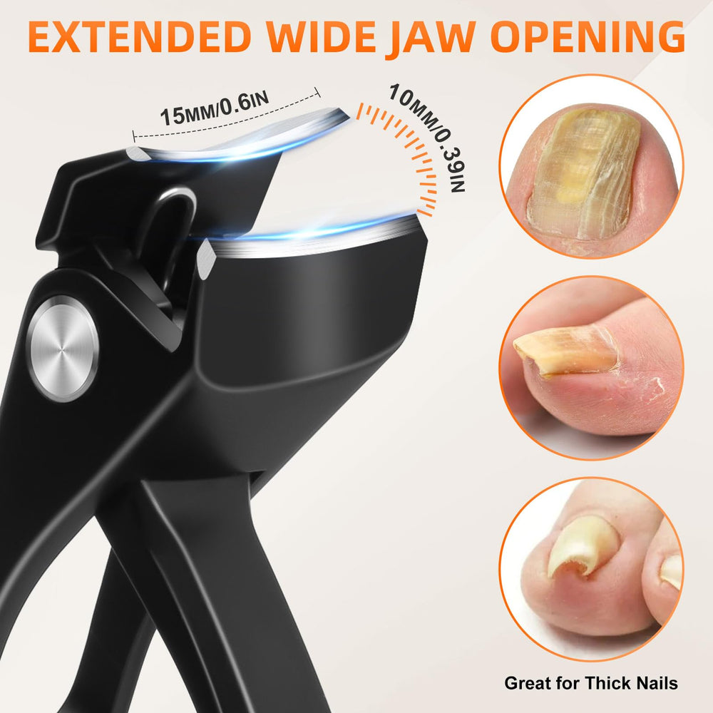 DRMODE curved blade nail clipper delivers precise trims in hard-to-reach spots.