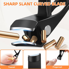 DRMODE ergonomic handle nail clipper provides a secure, comfortable grip.