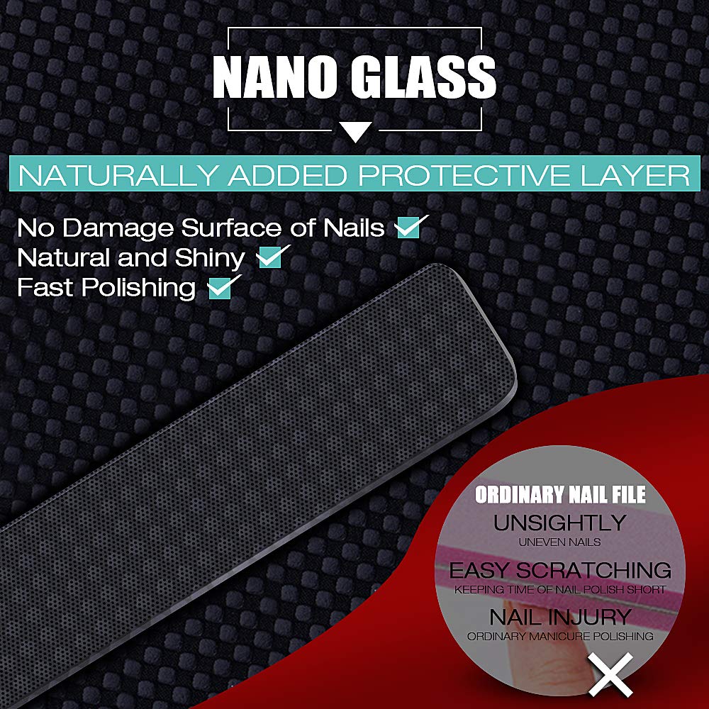 DRMODE glass nail file smooths rough edges on natural nails