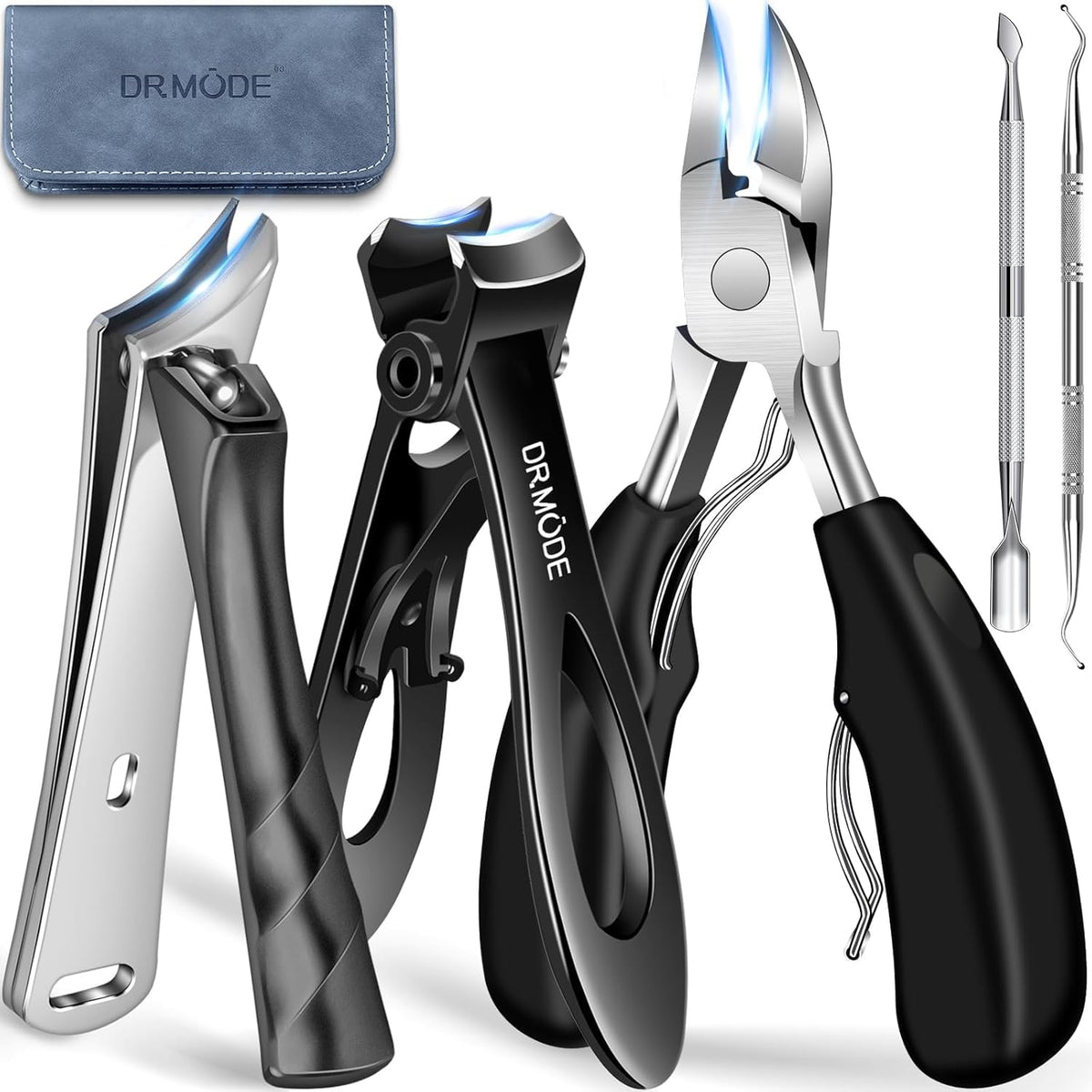 DRMODE large podiatrist toenail clippers for thick nails with precise trimming