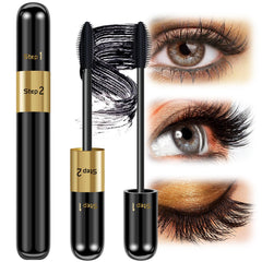 DRMODE Mascara 2 en 1 voluminiza y alarga tus pestañas con definición duradera.