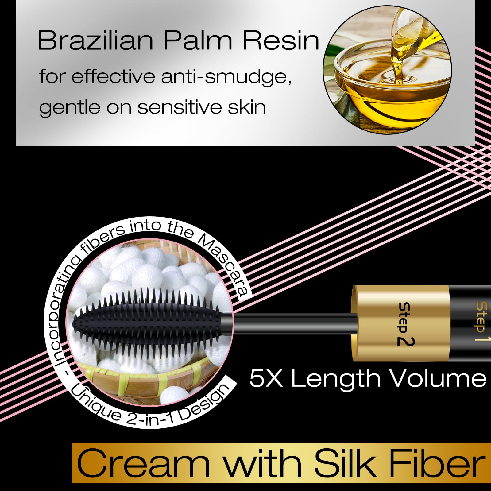 DRMODE Mascara paso 2 crea un efecto 4D para looks nocturnos.