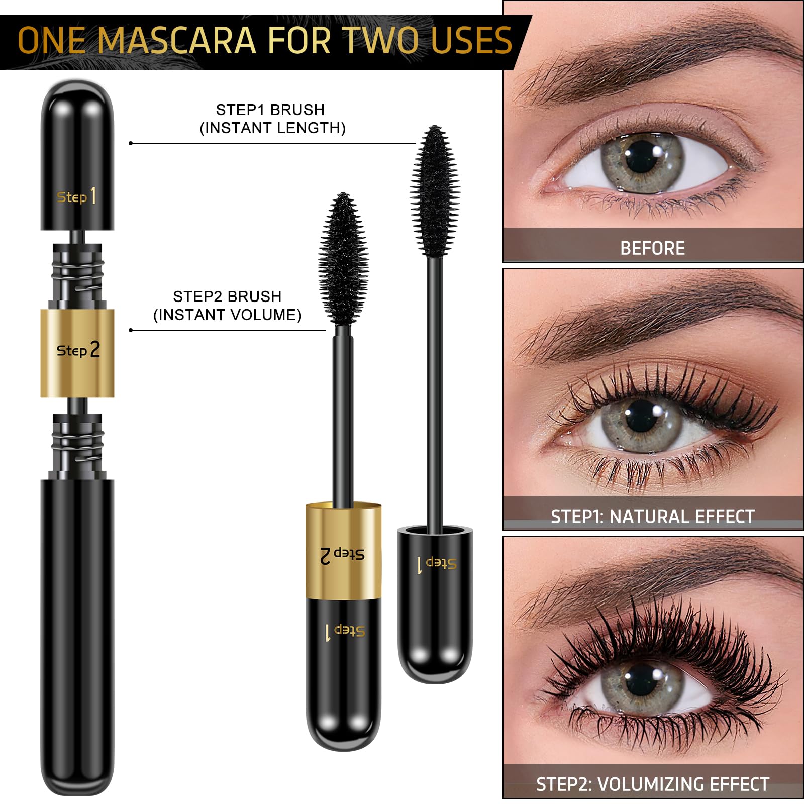 DRMODE Mascara a prueba de agua mantiene el look todo el día.