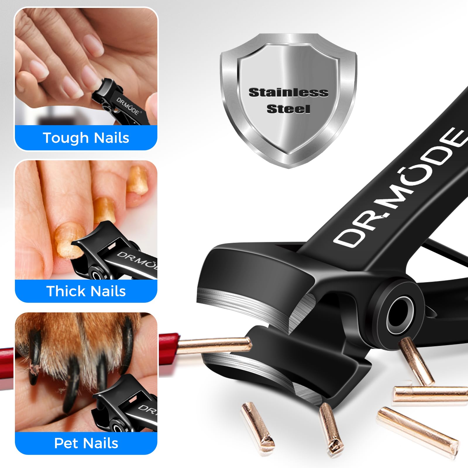 DRMODE lever design reduces effort when trimming hard nails