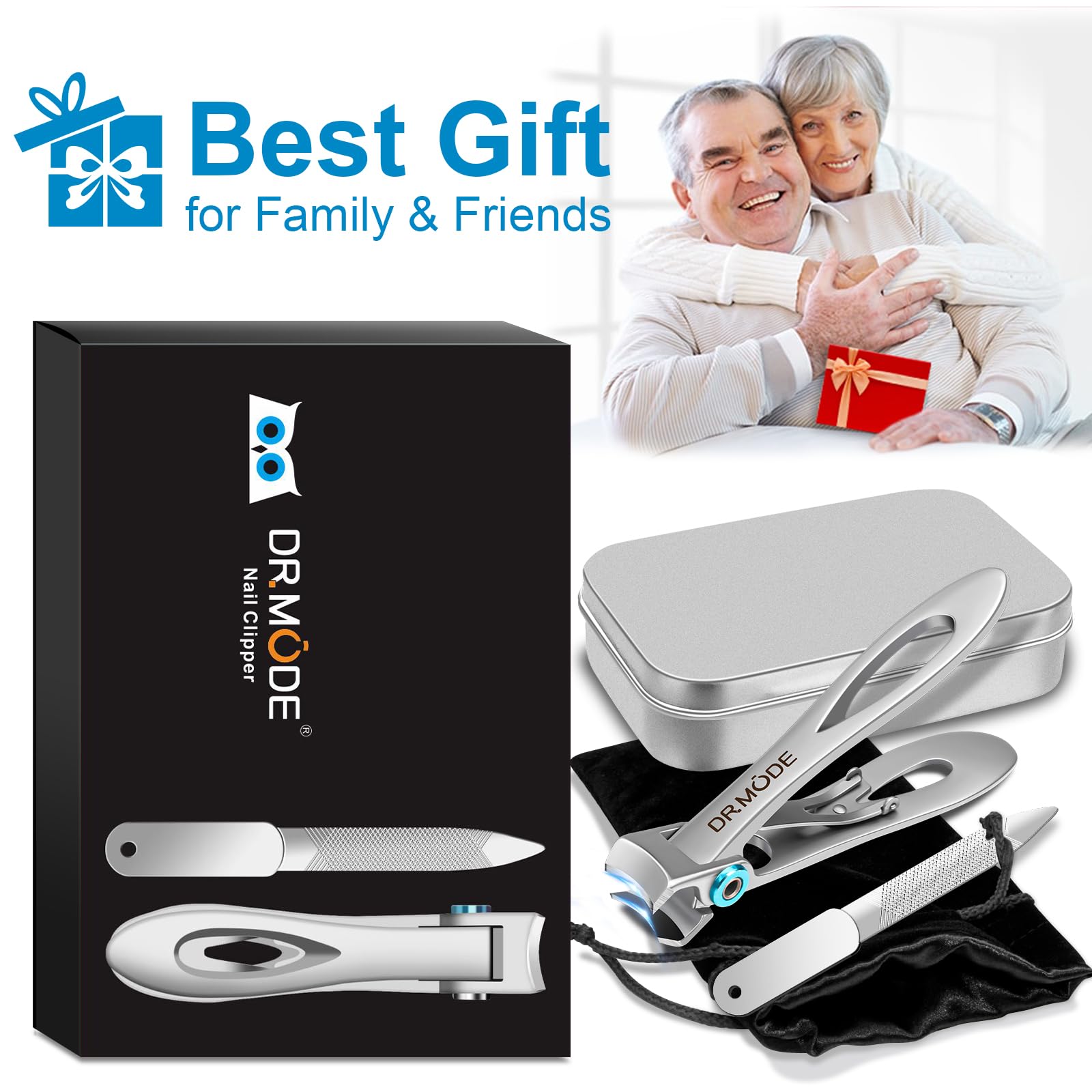 DRMODE package includes nail file and protective case.