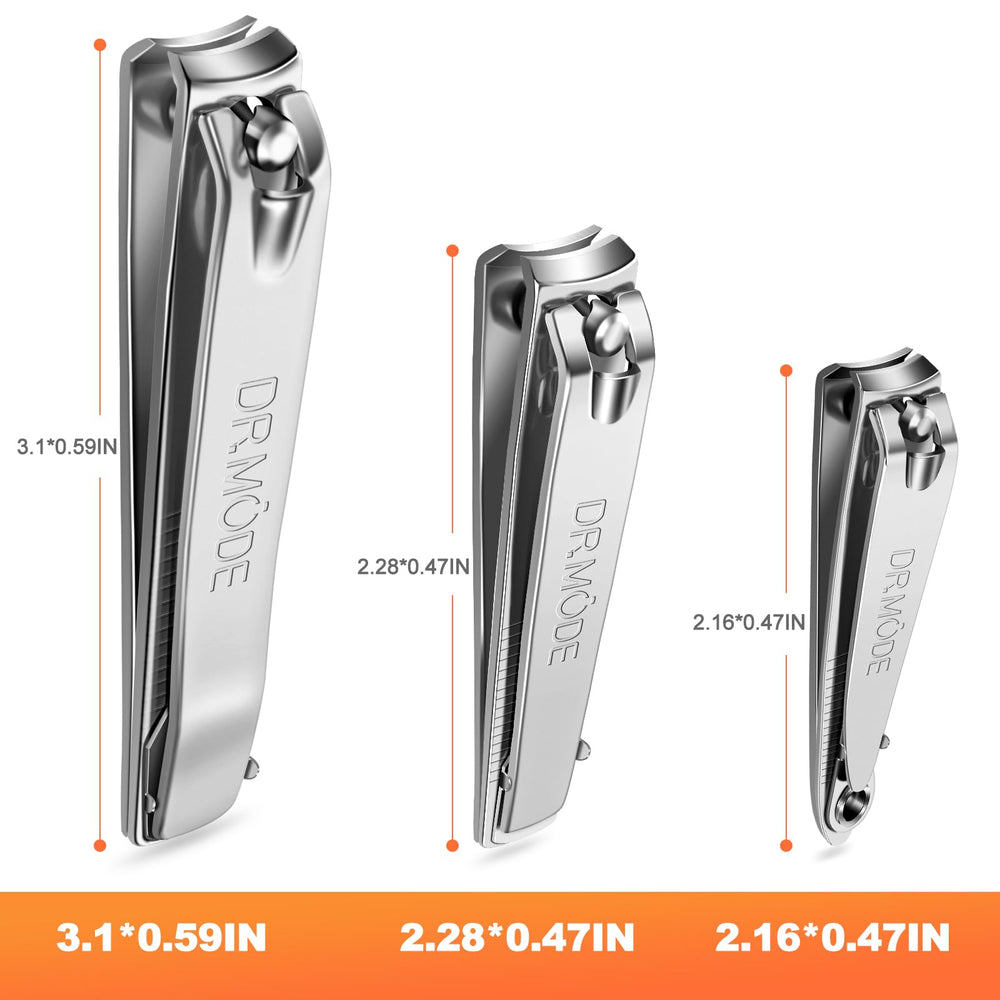 DRMODE stainless steel blades stay sharp for smooth nail trimming.