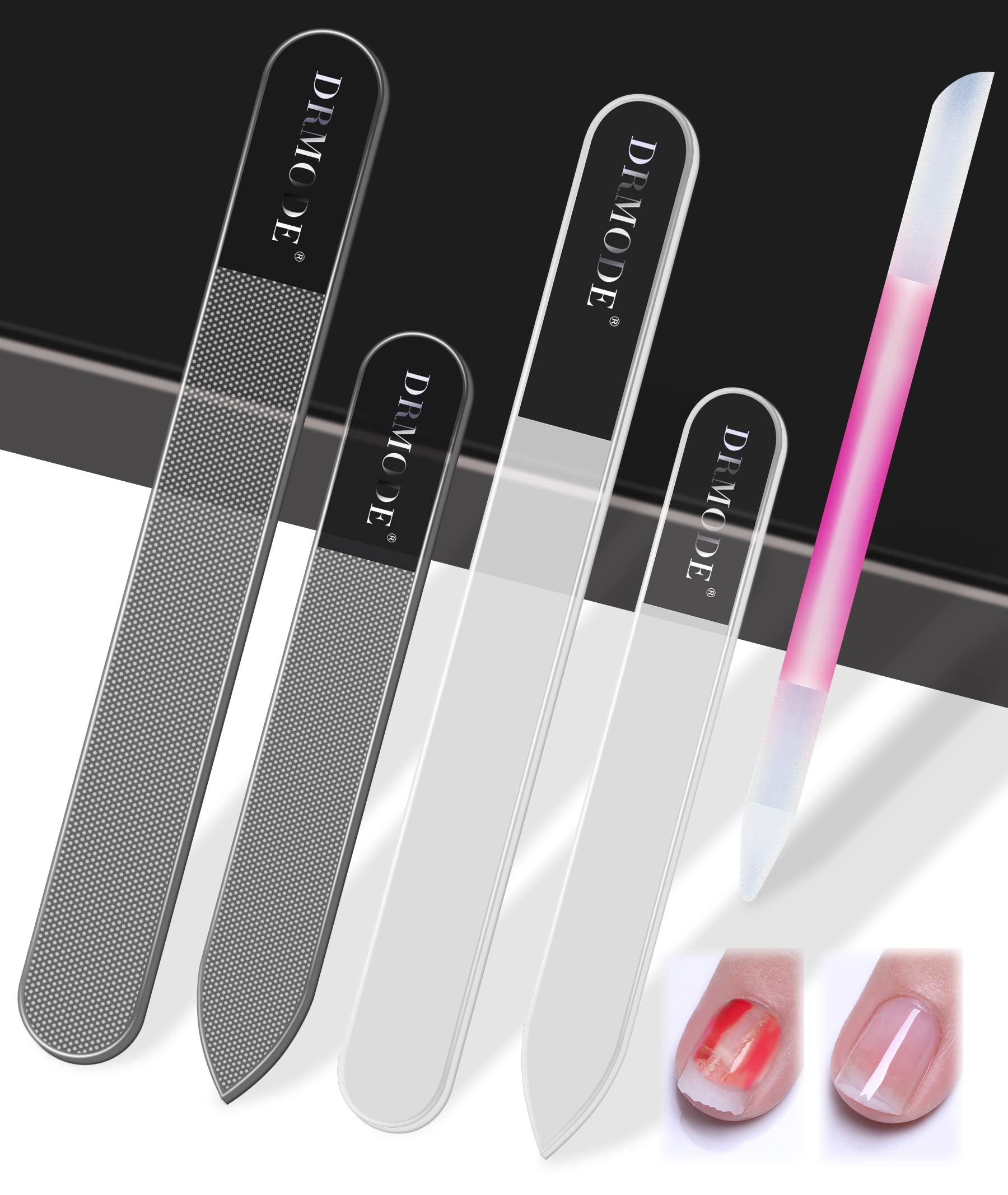 DRMODE nano nail shiner front view offers a quick, protective shine.