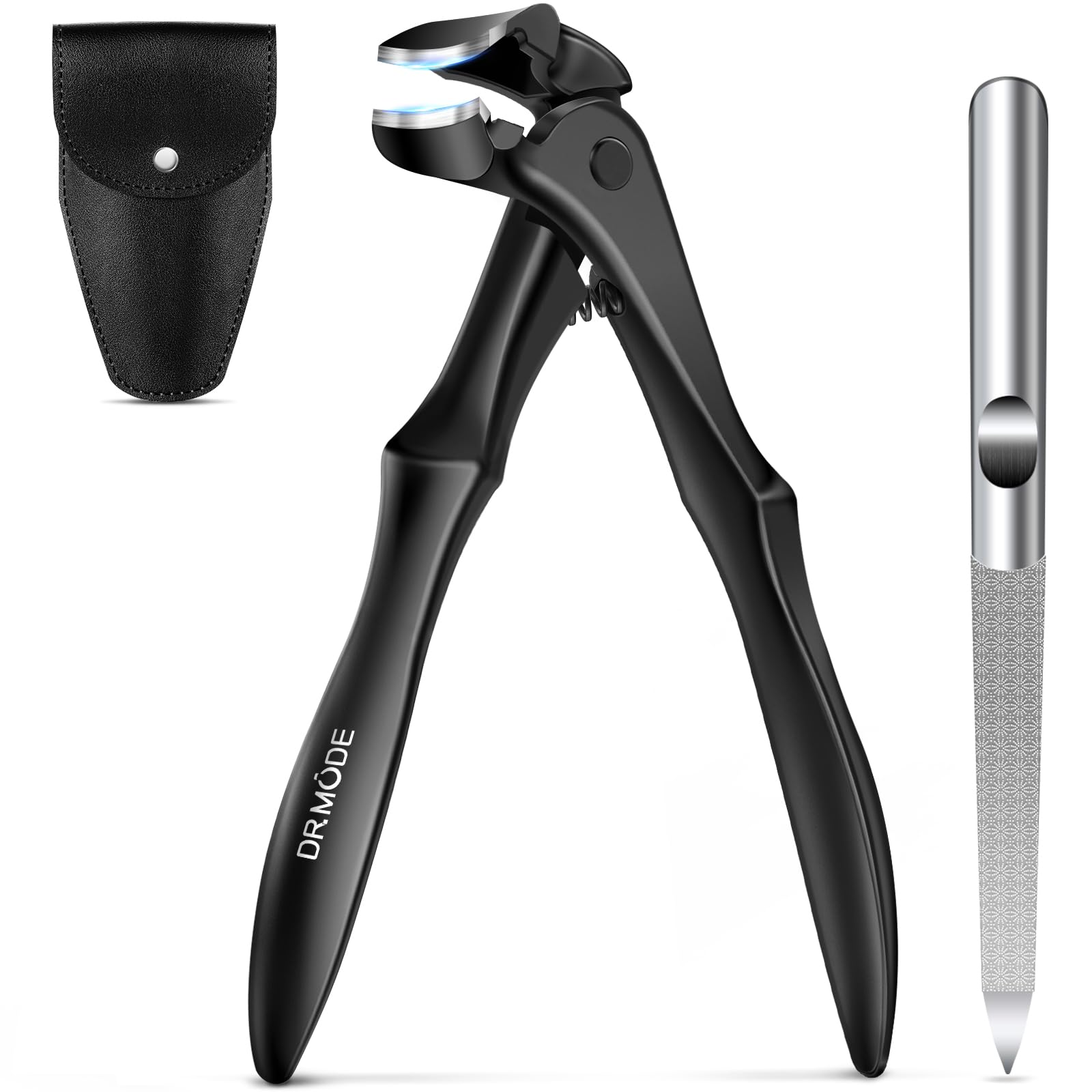 DRMODE toenail clippers angled head for seniors offer easier trimming with less bending