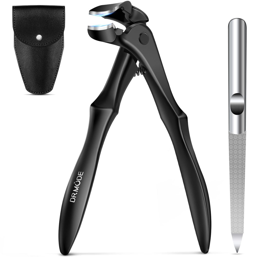 DRMODE toenail clippers angled head for seniors offer easier trimming with less bending