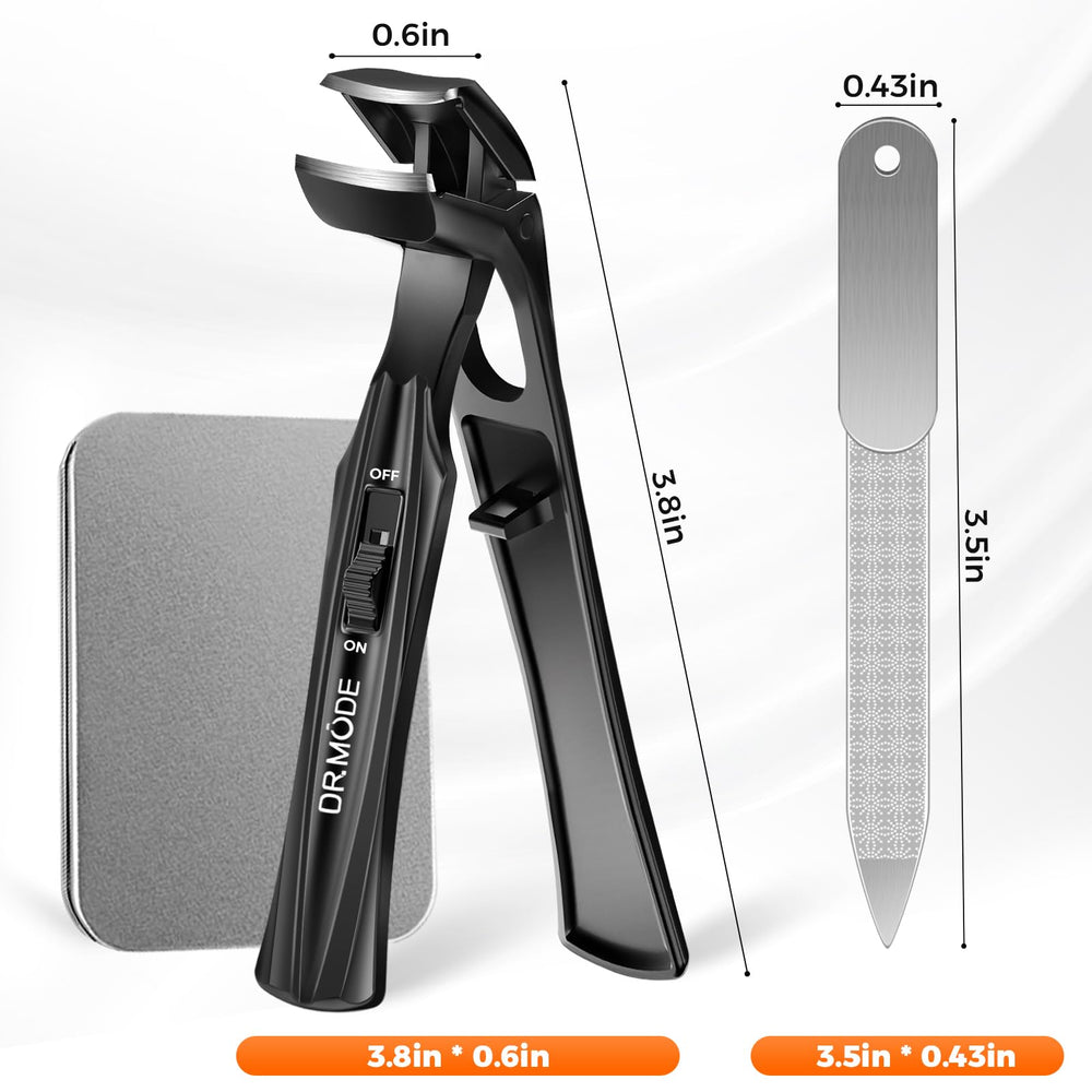 DRMODE black ergonomic design makes grooming routine comfortable.