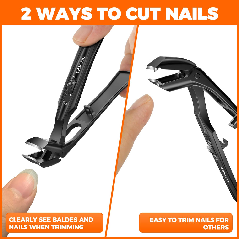 DRMODE non-slip textured grip for secure handling during clipping.
