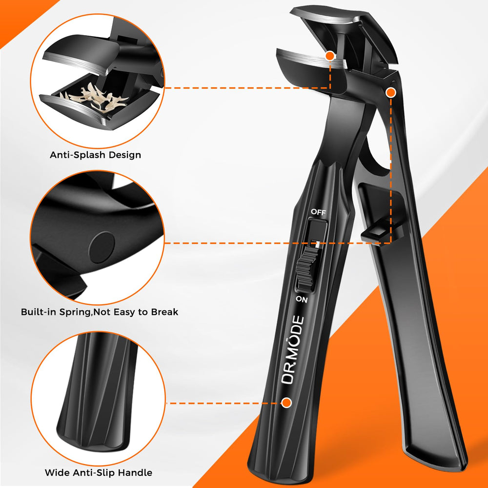 DRMODE wide jaw opening handles big toenails with ease.