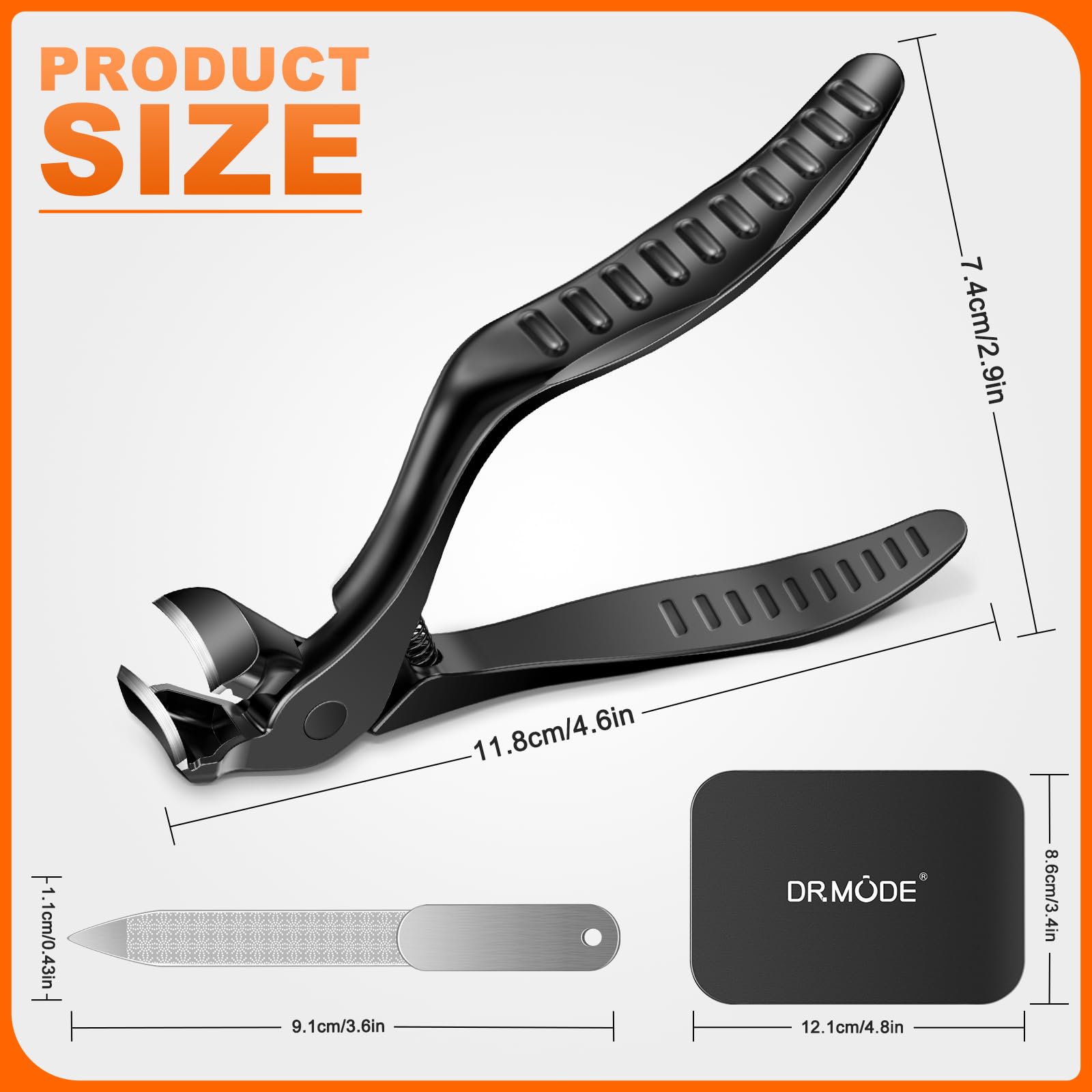 DRMODE ergonomic grip with a 4.72-inch handle reduces effort.