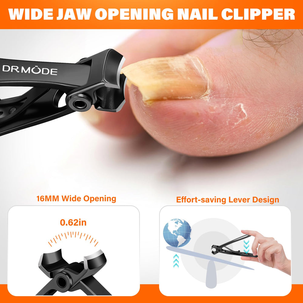 DRMODE upgraded slanted nail clippers for accurate trimming