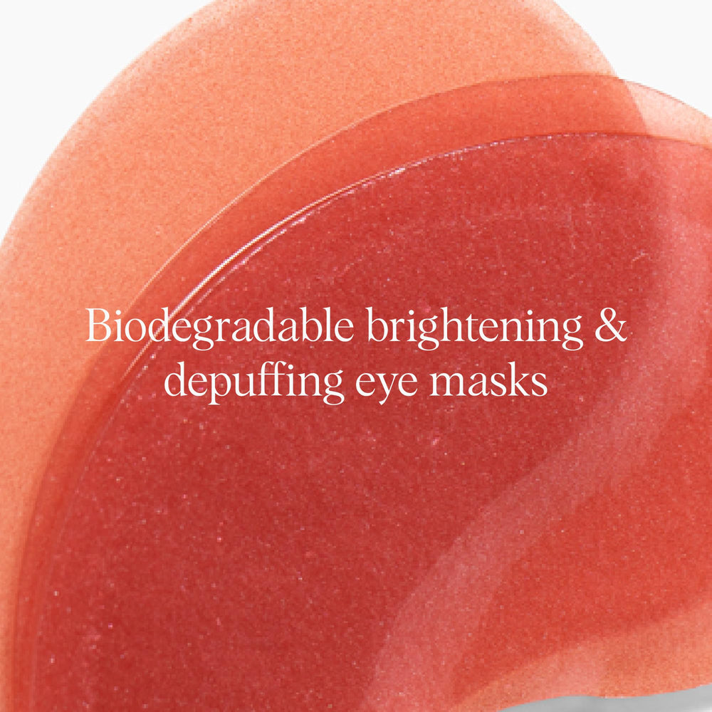DRMTLGY Biodegradable hydrogel eye masks for gentle, skin-friendly hydration.