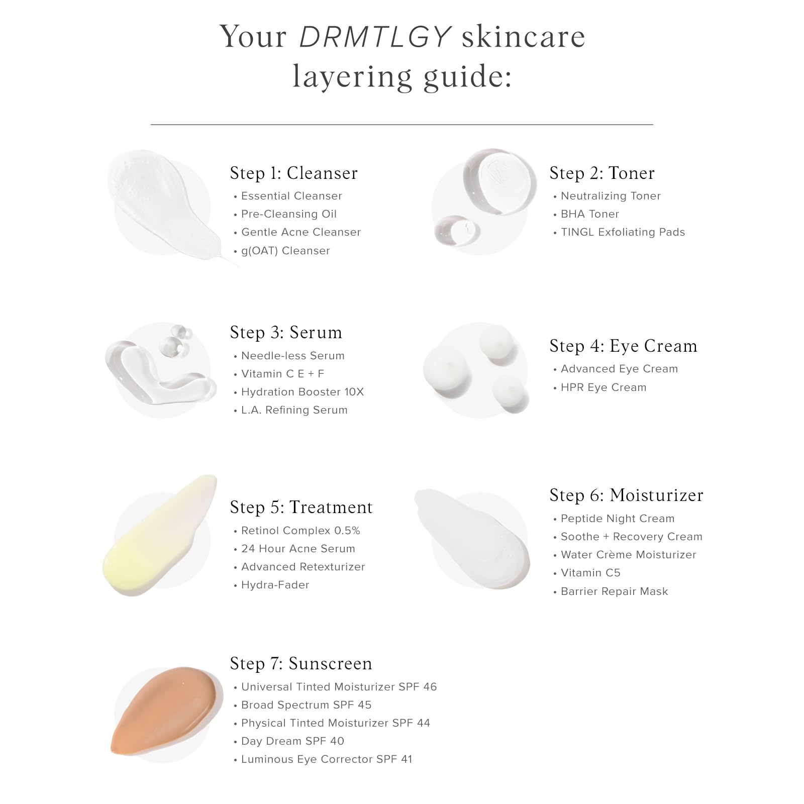 DRMTLGY bottle with label showcasing premium skincare packaging