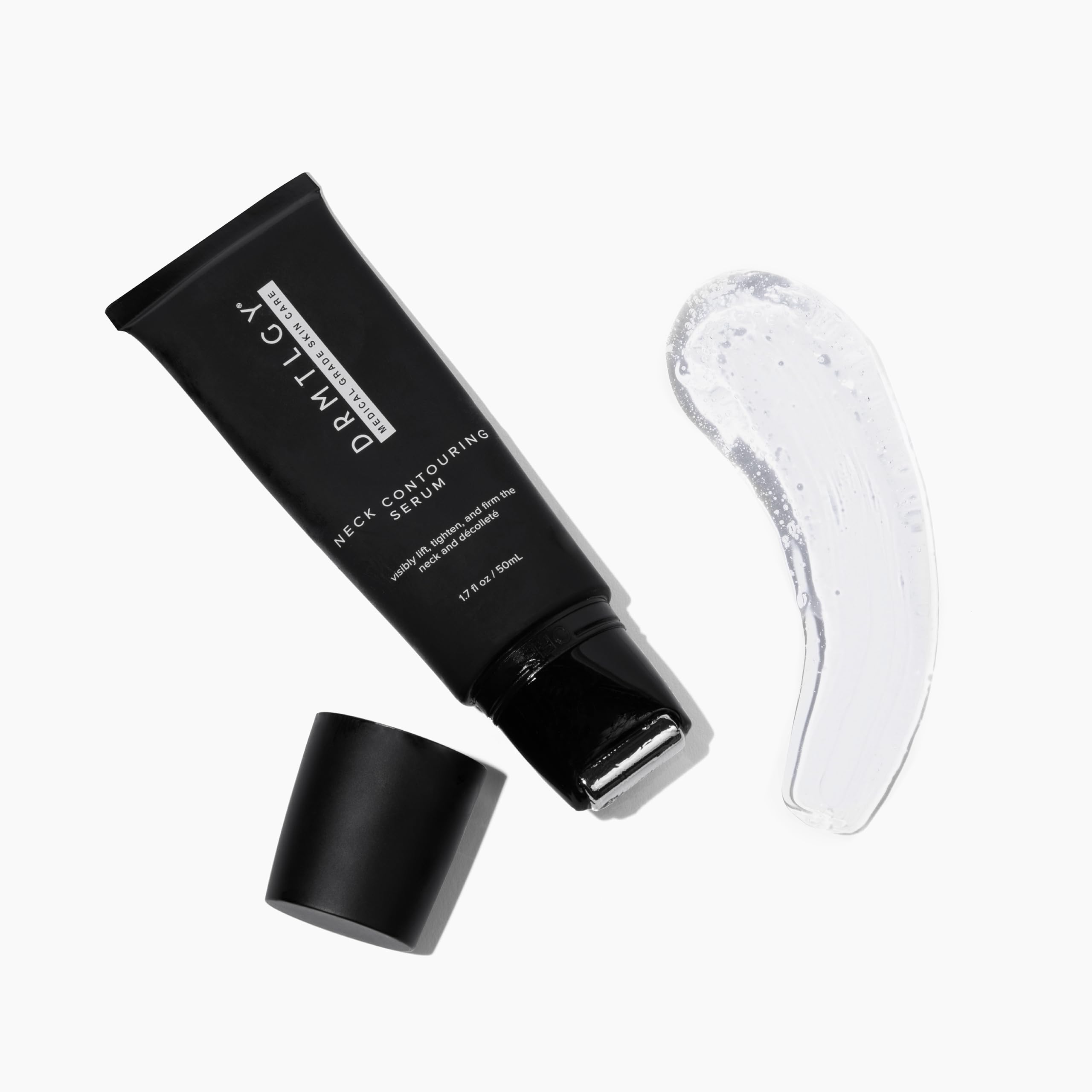 DRMTLGY Contouring Serum cooling roller in action for soothing neck use.