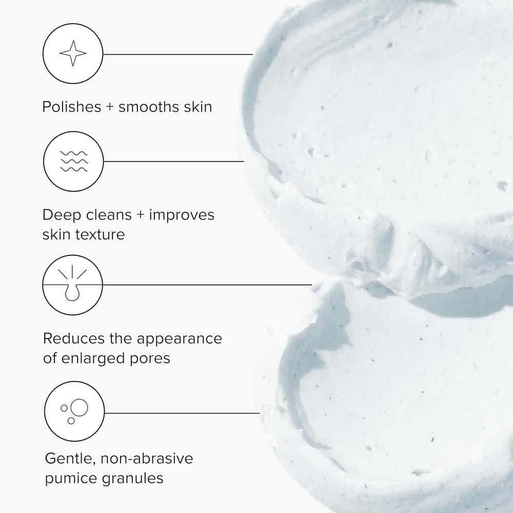 DRMTLGY exfoliating scrub hand-application demonstrating easy exfoliation at home
