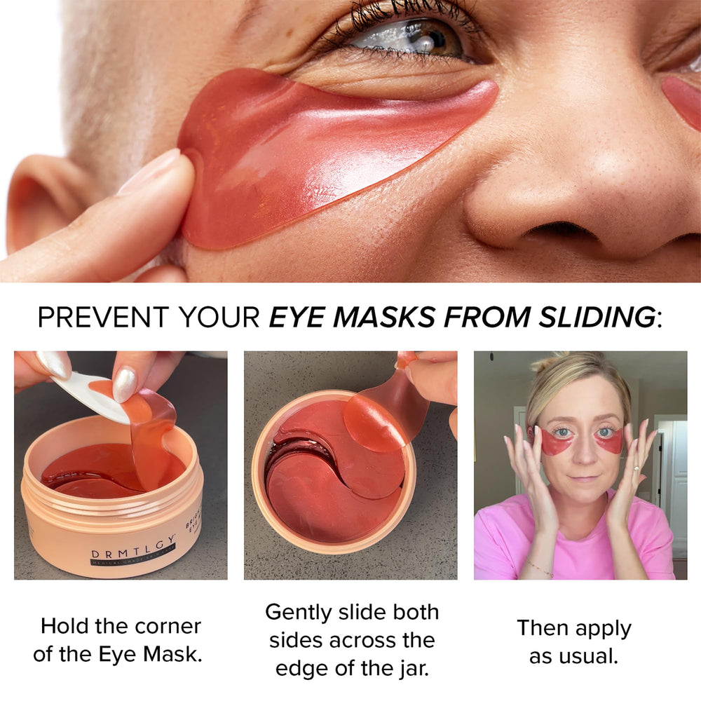 DRMTLGY Brightening eye masks improve the appearance of fine lines.