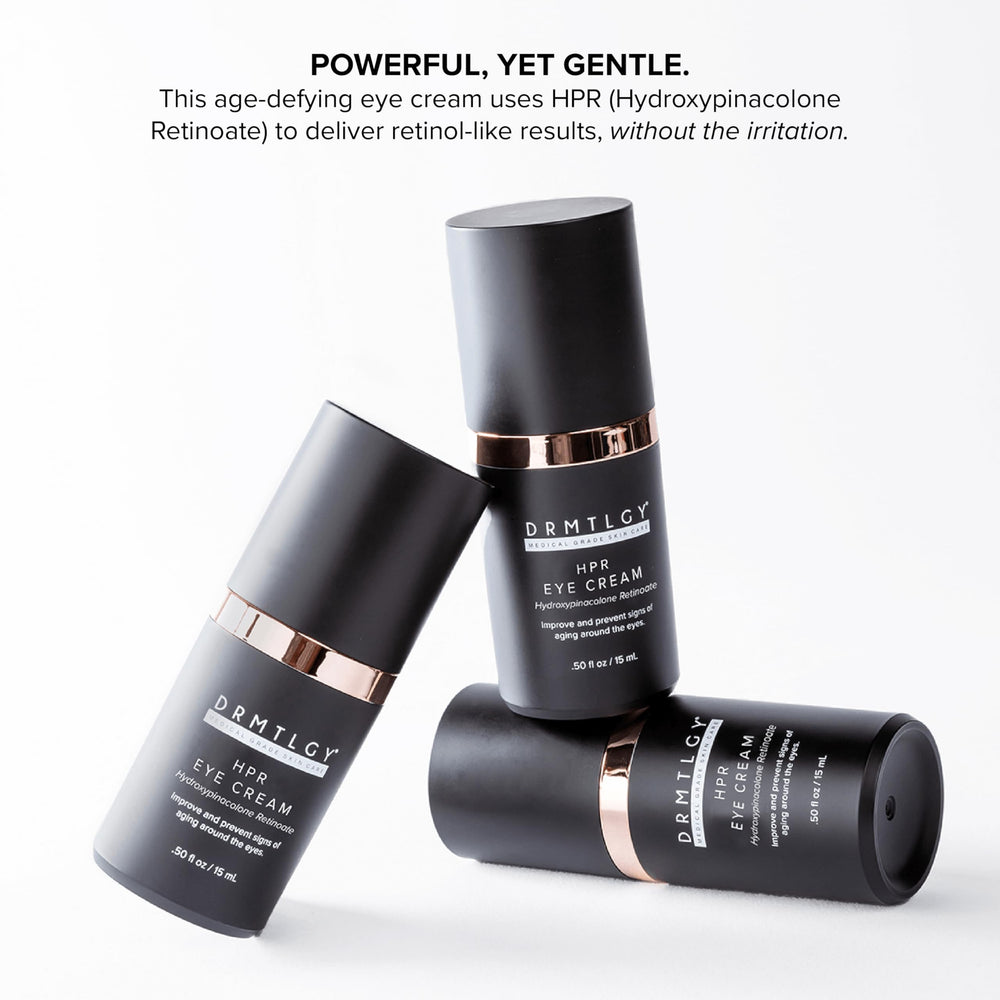 Gentle dispense action of DRMTLGY HPR Eye Cream for easy daily use