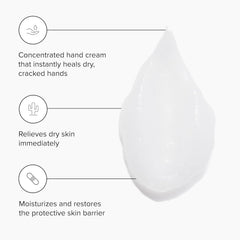 DRMTLGY crema de manos, textura ligera con absorción rápida.