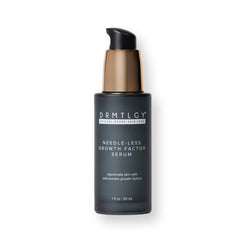DRMTLGY growth factor serum bottle showing lightweight hydration.