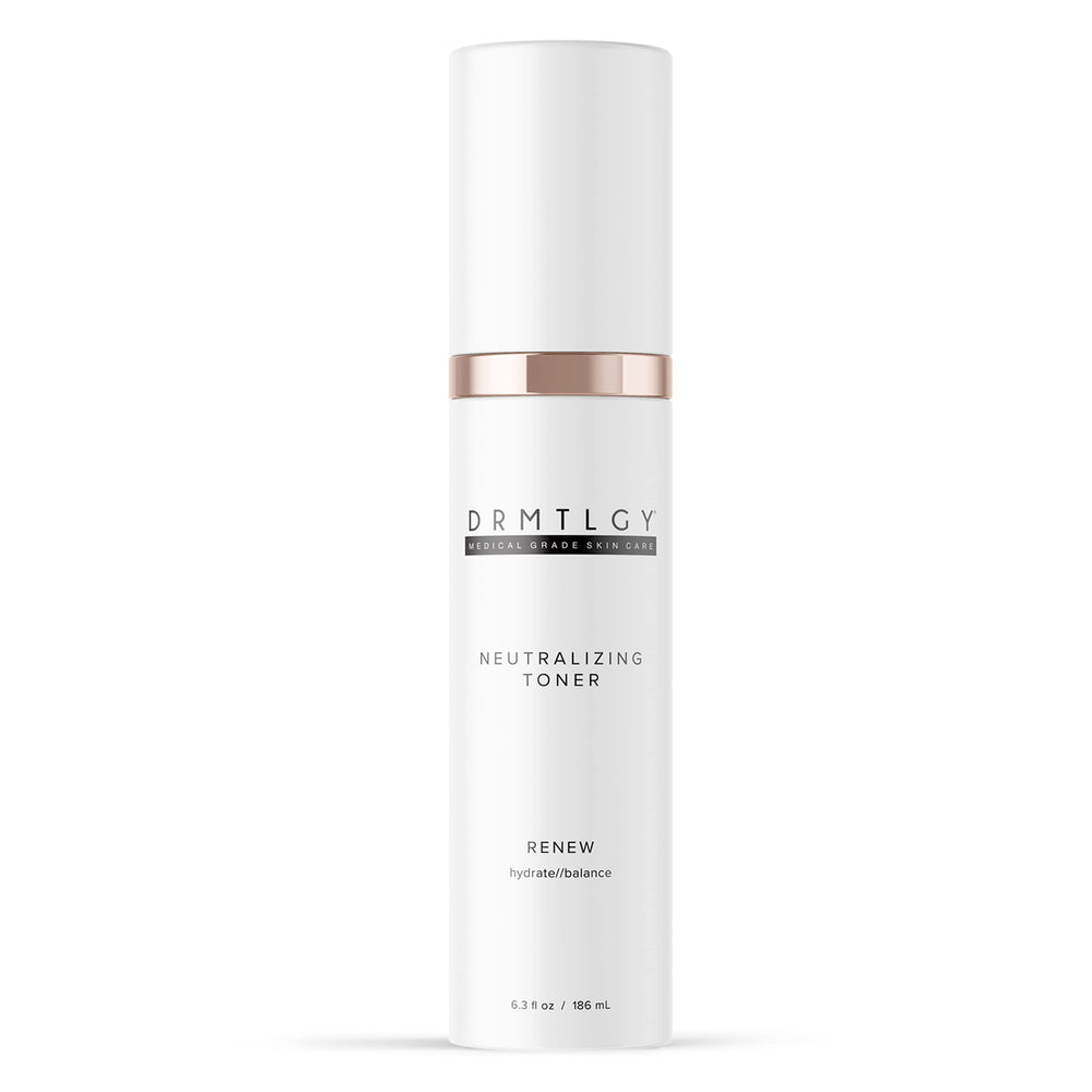 DRMTLGY neutralizing toner bottle highlighting pH balance for calm skin