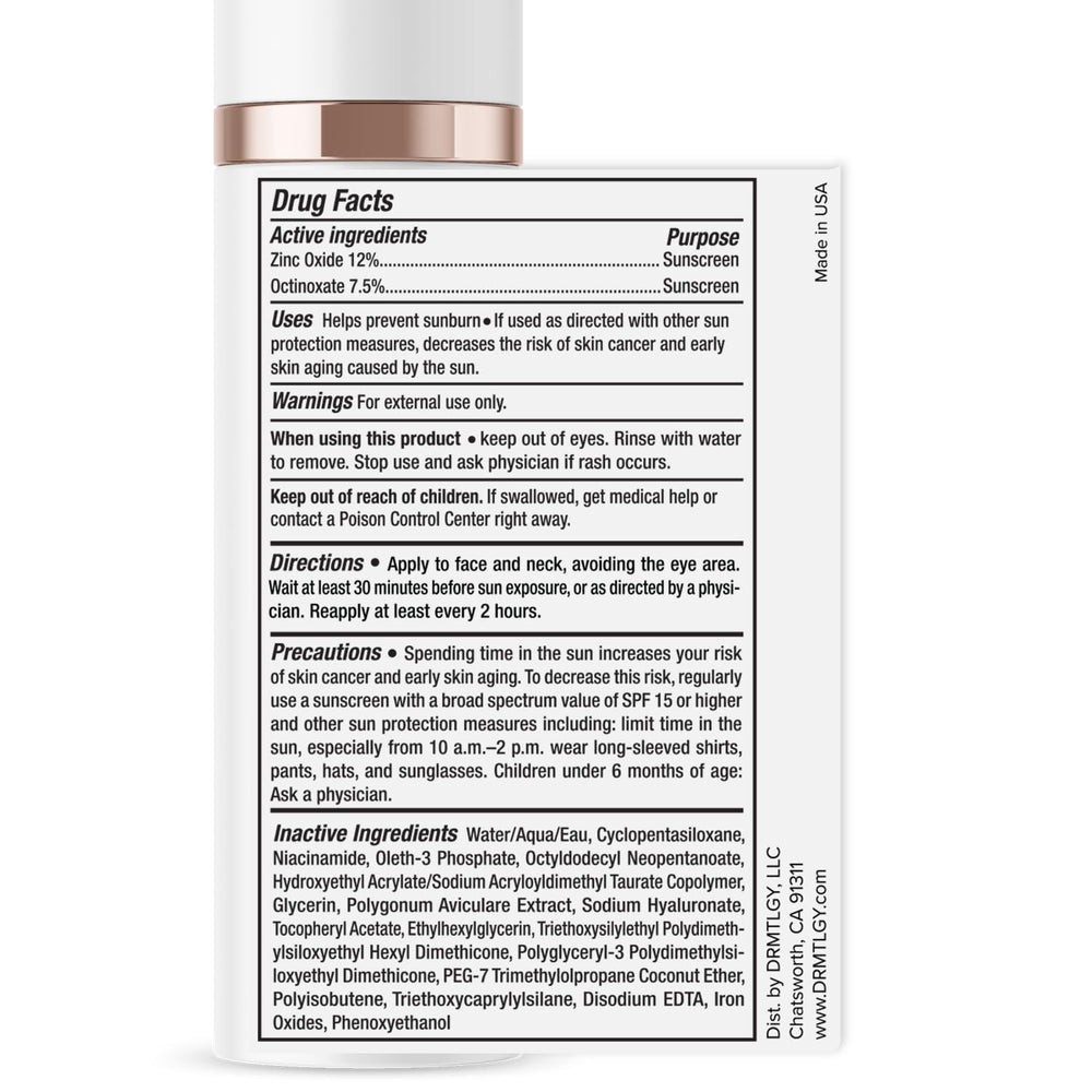 DRMTLGY Tube packaging with branding enables easy daily sun protection.