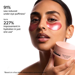 DRMTLGY Peptide and hyaluronic acid patches smooth fine lines around the eyes.