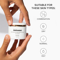 DRMTLGY smooth skin finish after use shows refined texture