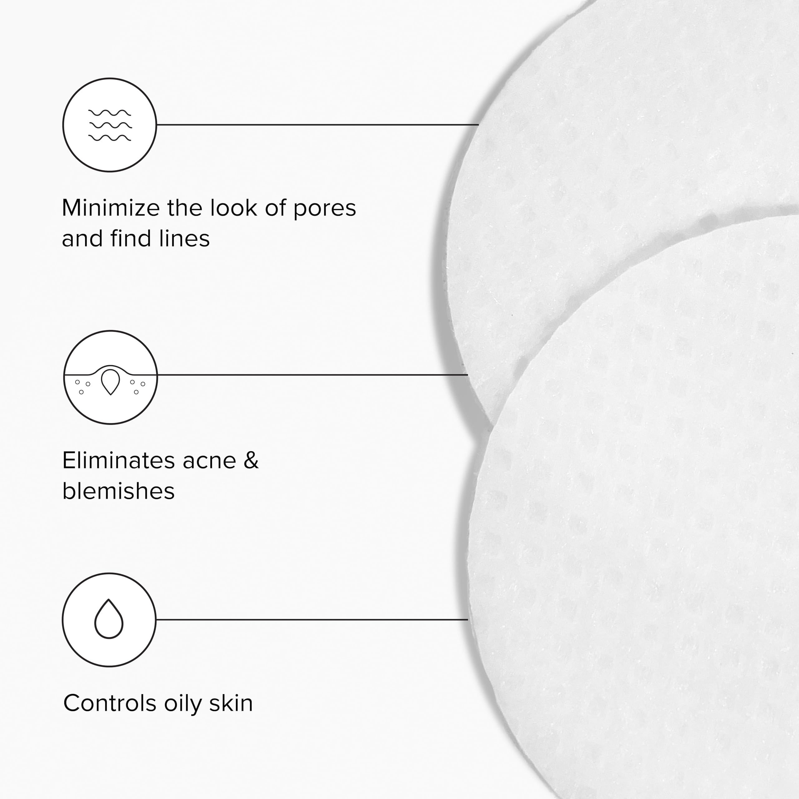 DRMTLGY Tingl textured pad macro shot emphasizes exfoliation texture and gentle cleansing.