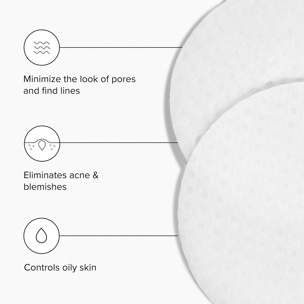 DRMTLGY Tingl textured pad macro shot emphasizes exfoliation texture and gentle cleansing.