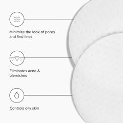 DRMTLGY Tingl textured pad macro shot emphasizes exfoliation texture and gentle cleansing.