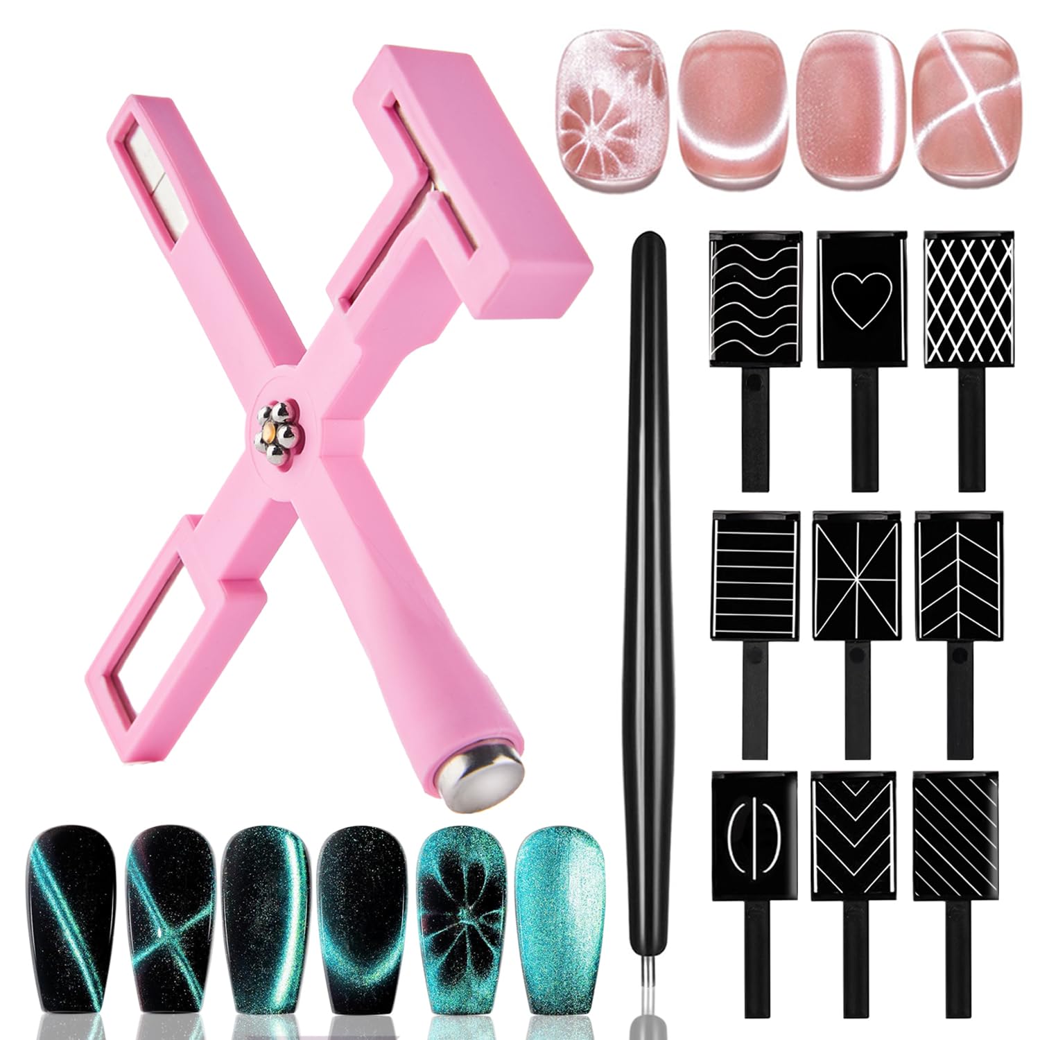 Dr.nail imán ojo de gato, set de 11 piezas para efectos deslumbrantes