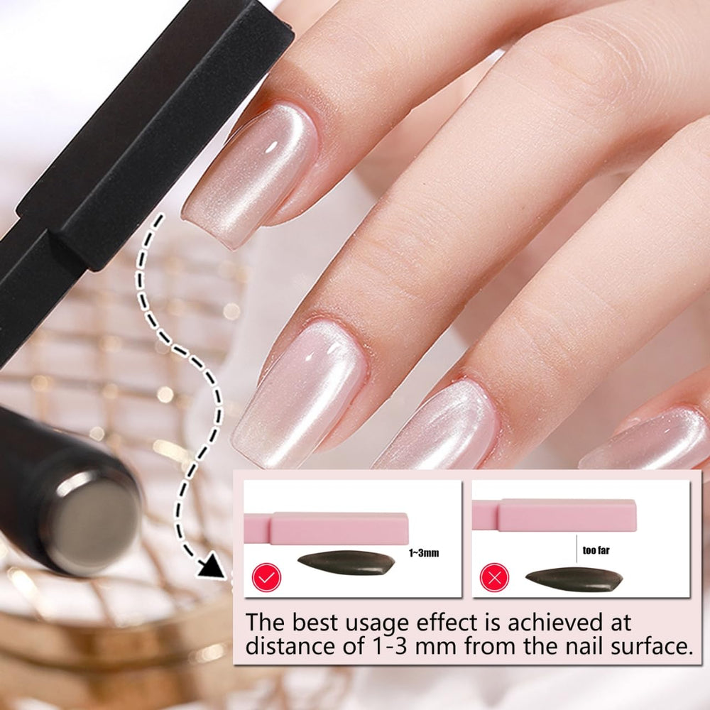 Dr.nail imán cat eye con cabezales intercambiables para estilo francés