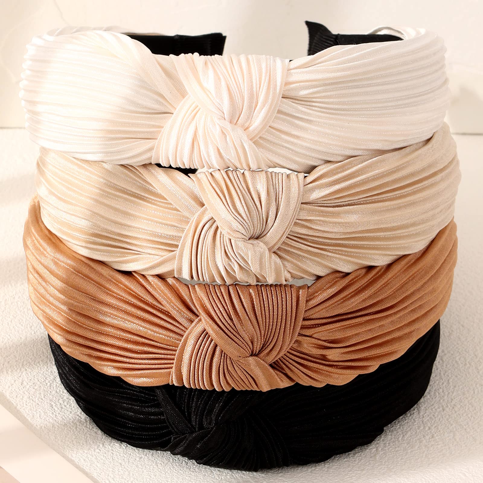Drnytunk diadema anudada negra, detalle texturado para looks elegantes.