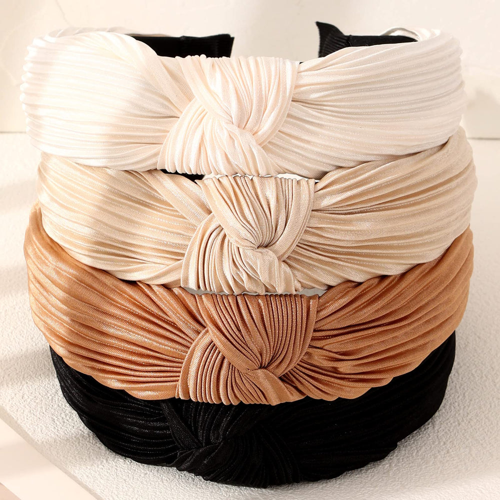 Drnytunk diadema anudada negra, detalle texturado para looks elegantes.