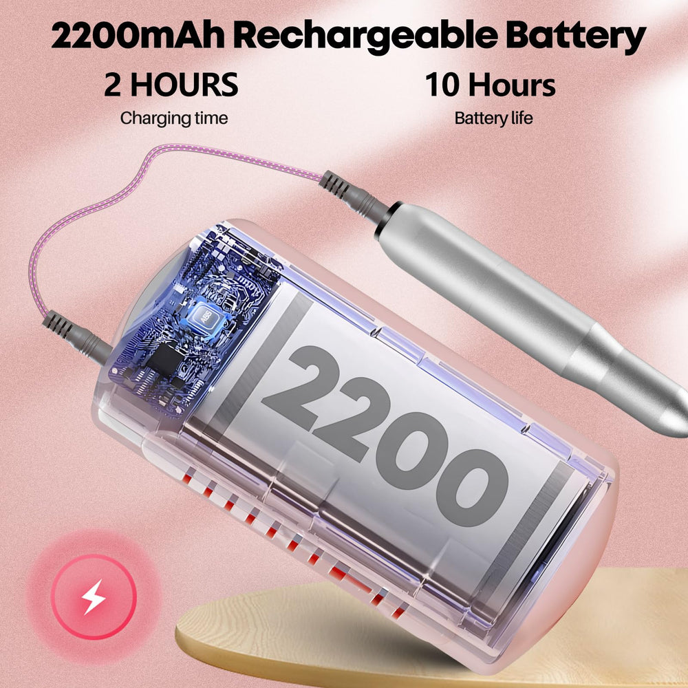 Droyek low-noise operation for quiet nail care.