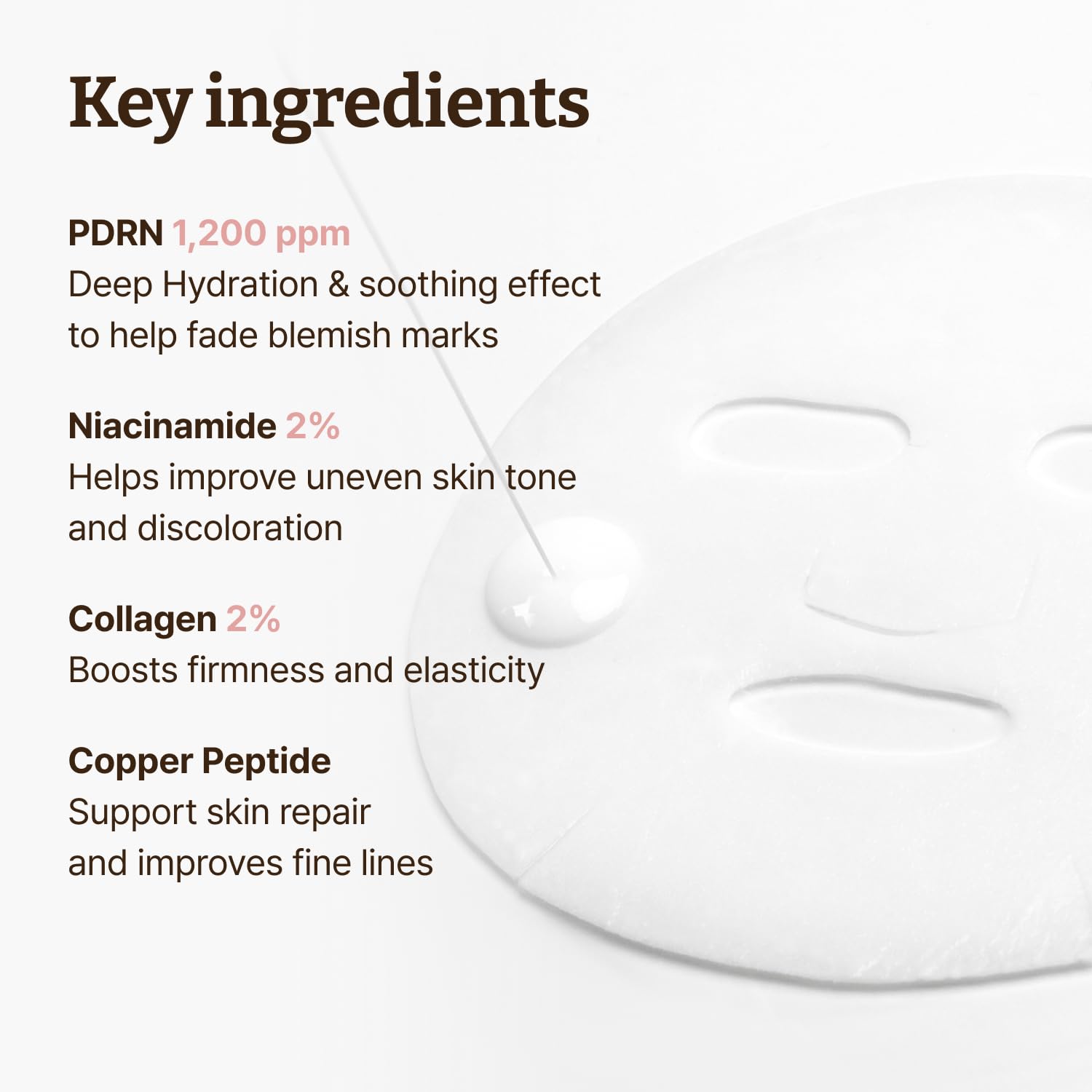 Empaque de Dr.Reju-All con 4 láminas para cuidado facial y cuello.