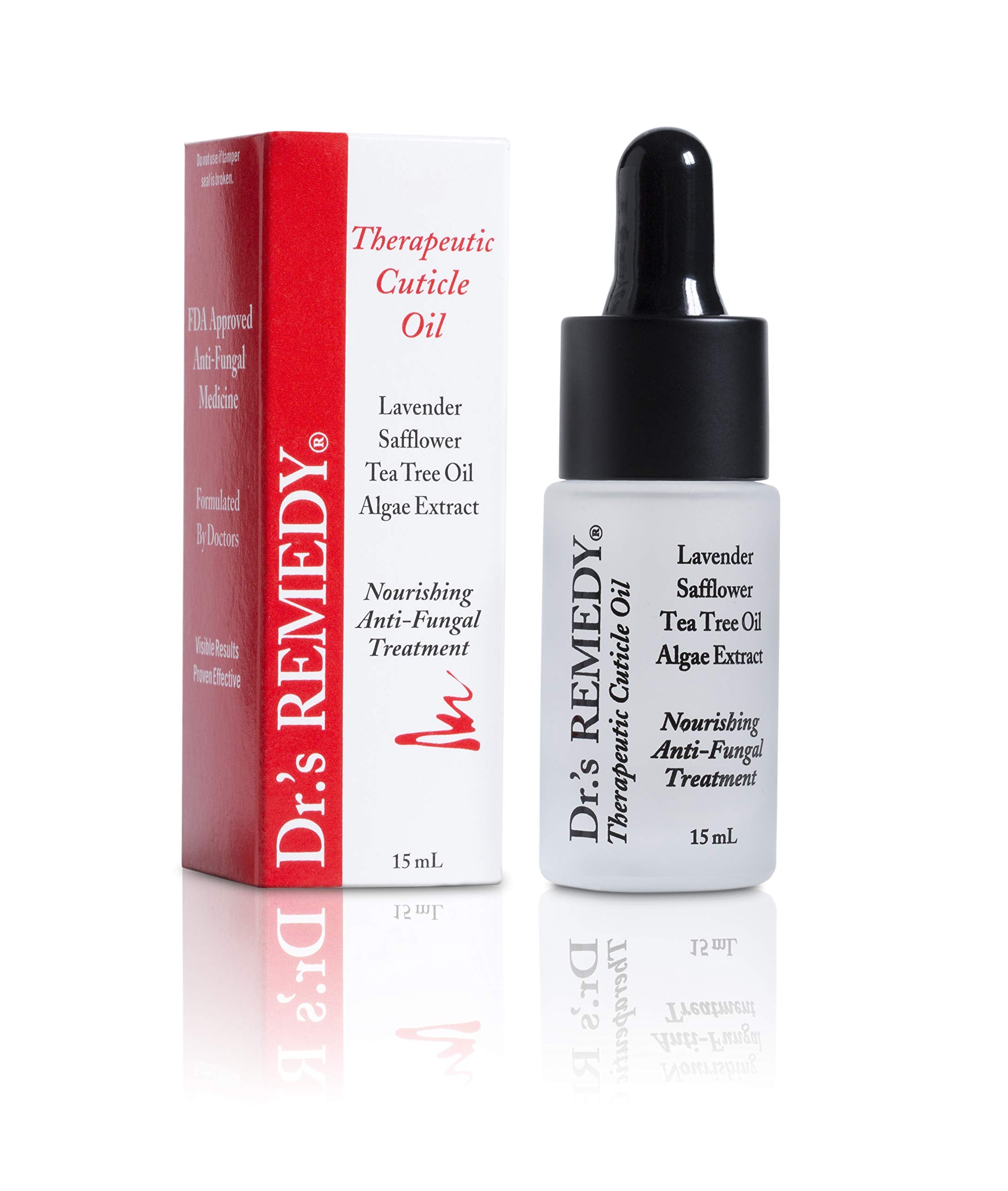 Dr.'s Remedy Cuticle Oil being applied for cuticle care and moisture.